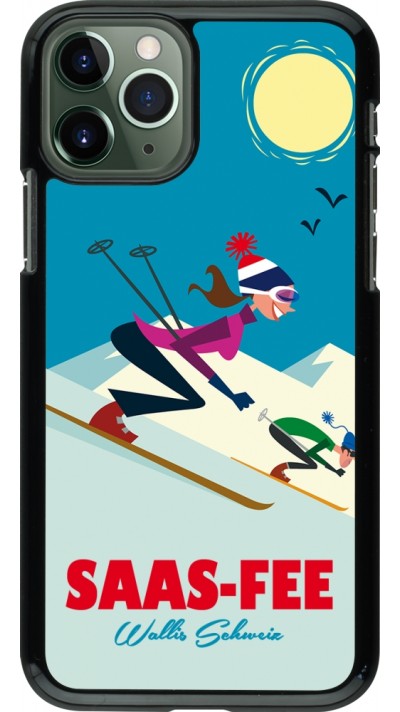 iPhone 11 Pro Case Hülle - Saas-Fee Ski Downhill