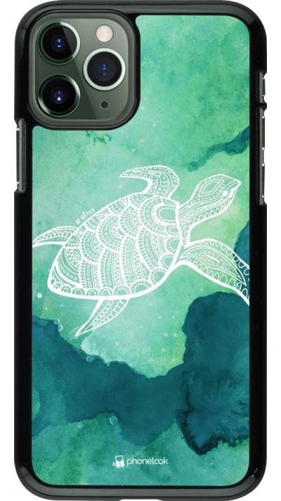 Hülle iPhone 11 Pro - Turtle Aztec Watercolor