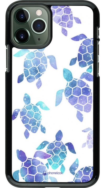 Hülle iPhone 11 Pro - Turtles pattern watercolor