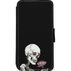 iPhone 11 Pro Case Hülle - Wallet schwarz Halloween 2023 rose and skeleton