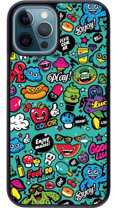 iPhone 12 / 12 Pro Case Hülle - Cartoons old school