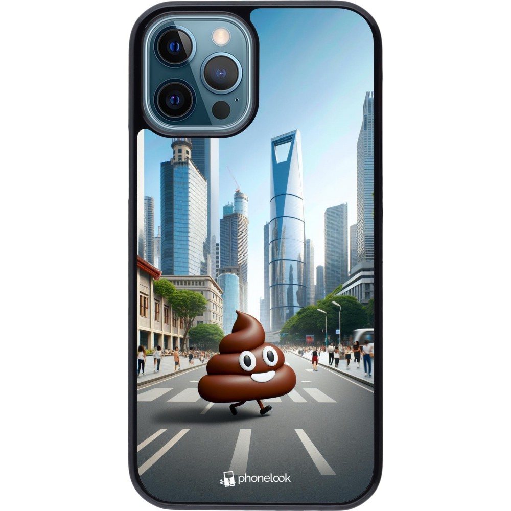 iPhone 12 / 12 Pro Case Hülle - Kackhaufen Emoji Spaziergang