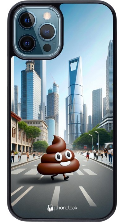 iPhone 12 / 12 Pro Case Hülle - Kackhaufen Emoji Spaziergang