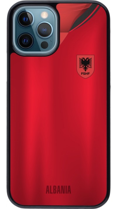 Coque iPhone 12 / 12 Pro - Maillot de football Albanie personnalisable