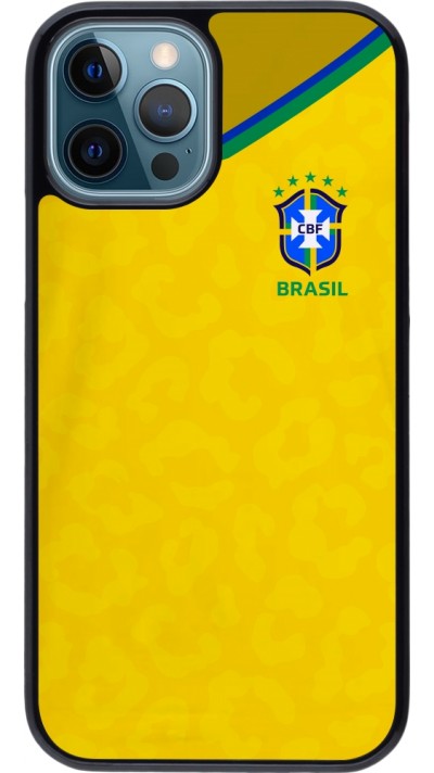 iPhone 12 / 12 Pro Case Hülle - Brasilien 2022 personalisierbares Fußballtrikot