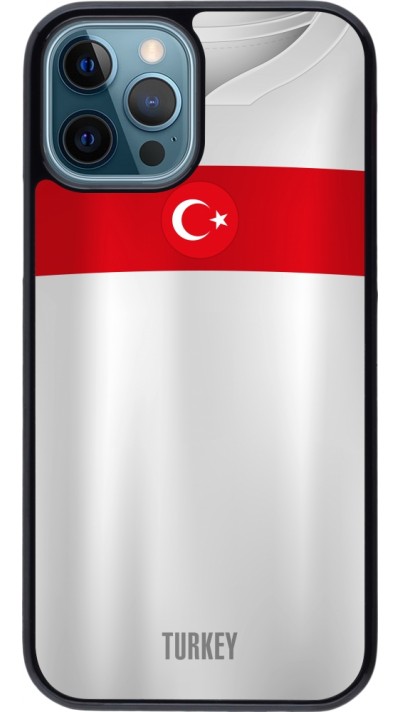 Coque iPhone 12 / 12 Pro - Maillot de football Turquie personnalisable