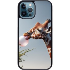 iPhone 12 / 12 Pro Case Hülle - Giraffe mit Blase