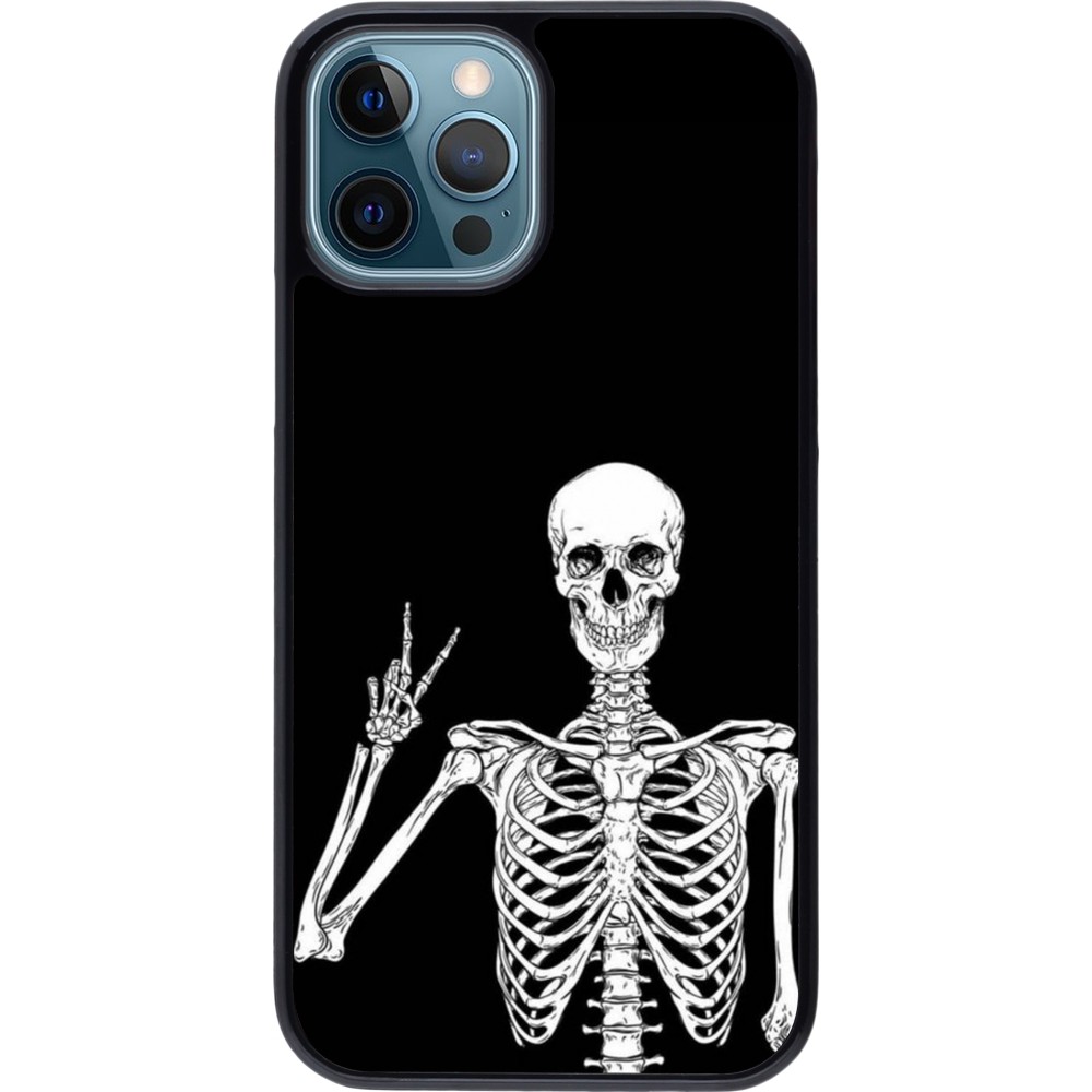 iPhone 12 / 12 Pro Case Hülle - Halloween 2023 peace skeleton