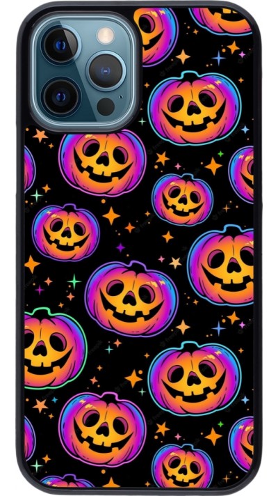 iPhone 12 / 12 Pro Case Hülle - Halloween 2024 rainbow pumpkins