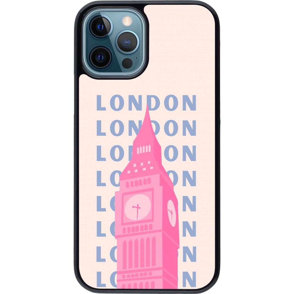 iPhone 12 / 12 Pro Case Hülle - London Pink Print