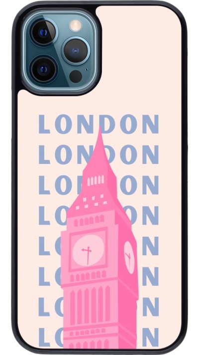 iPhone 12 / 12 Pro Case Hülle - London Pink Print