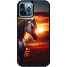 iPhone 12 / 12 Pro Case Hülle - Majestätischer Sonnenuntergang Pferd