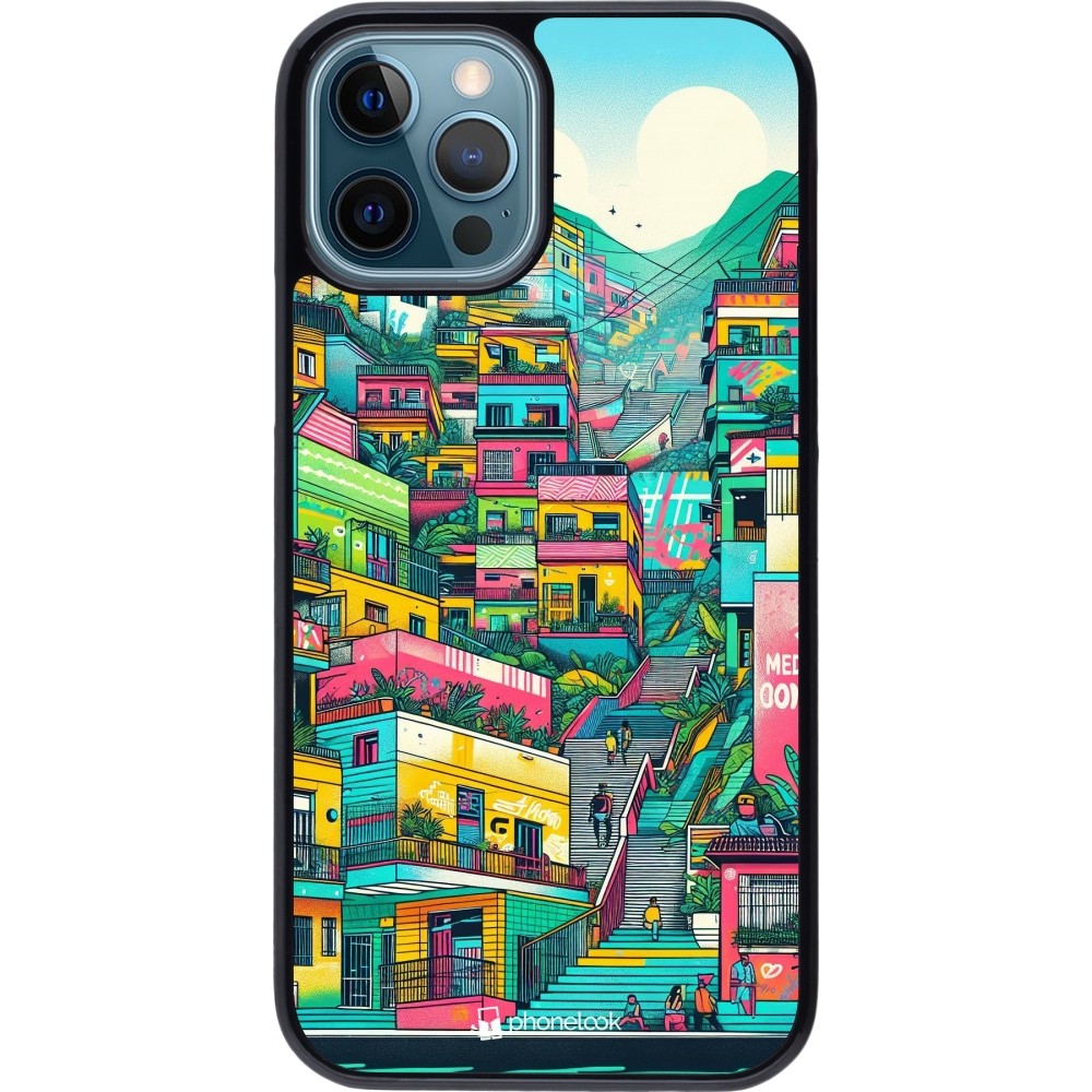 iPhone 12 / 12 Pro Case Hülle - Medellin Comuna 13 Kunst