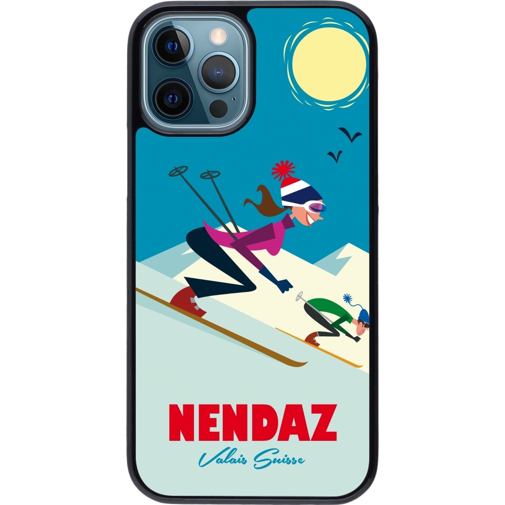 iPhone 12 / 12 Pro Case Hülle - Nendaz Ski Downhill