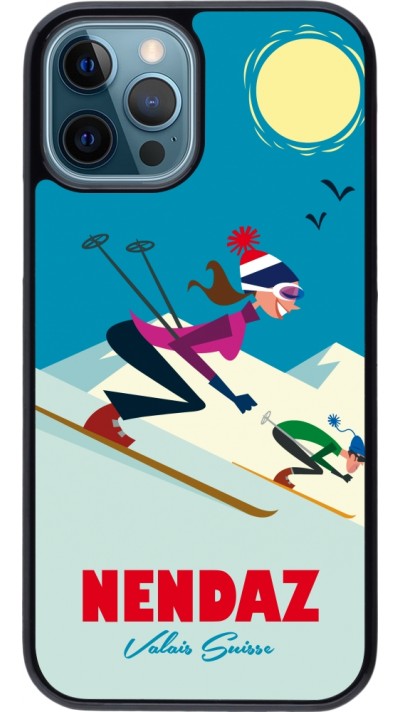 Coque iPhone 12 / 12 Pro - Nendaz Ski Downhill