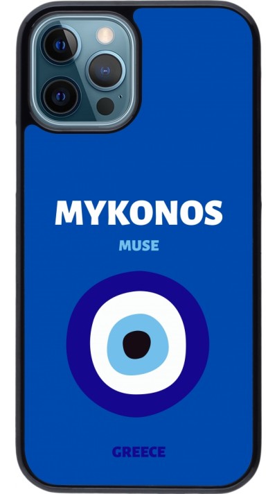 iPhone 12 / 12 Pro Case Hülle - Pop Summer Destination Mykonos