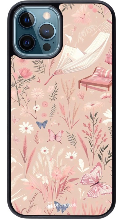 iPhone 12 / 12 Pro Case Hülle - Sommer Pastellmuster