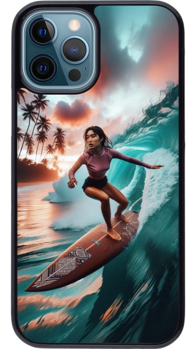 iPhone 12 / 12 Pro Case Hülle - Surferin aus Bali