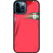 iPhone 12 / 12 Pro Case Hülle - Silikon schwarz Iran 2022 personalisierbares Fussballtrikot