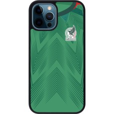 iPhone 12 / 12 Pro Case Hülle - Silikon schwarz Mexiko 2022 personalisierbares Fussballtrikot