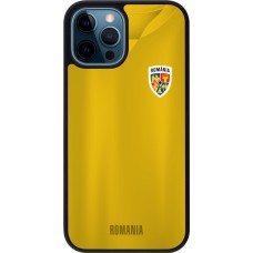 iPhone 12 / 12 Pro Case Hülle - Silikon schwarz Fussballtrikot Rumänien