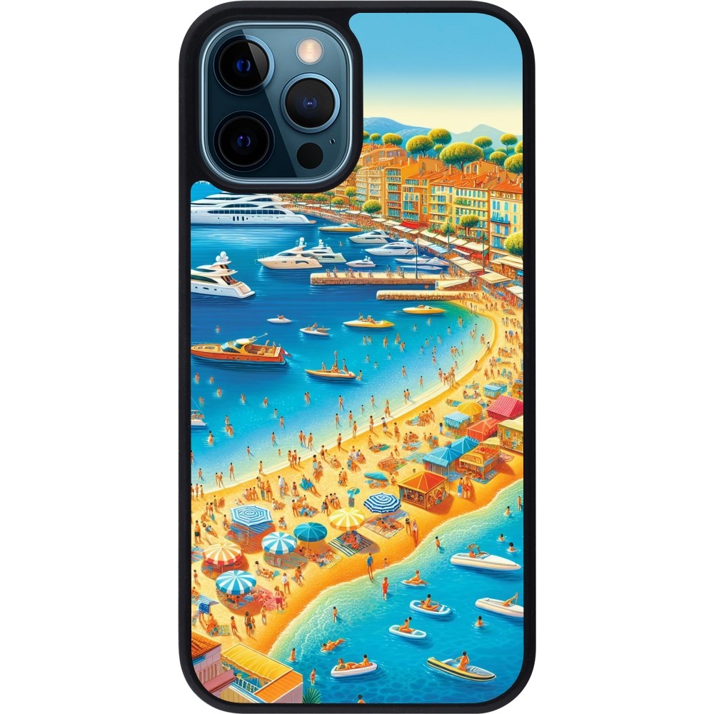 iPhone 12 / 12 Pro Case Hülle - Silikon schwarz French Riviera People