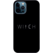 iPhone 12 / 12 Pro Case Hülle - Silikon schwarz Halloween 22 witch word