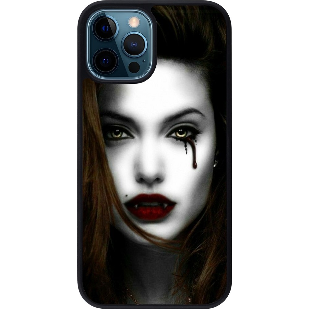 iPhone 12 / 12 Pro Case Hülle - Silikon schwarz Halloween 2023 gothic vampire