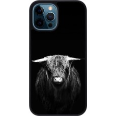 iPhone 12 / 12 Pro Case Hülle - Silikon schwarz Highland calf black