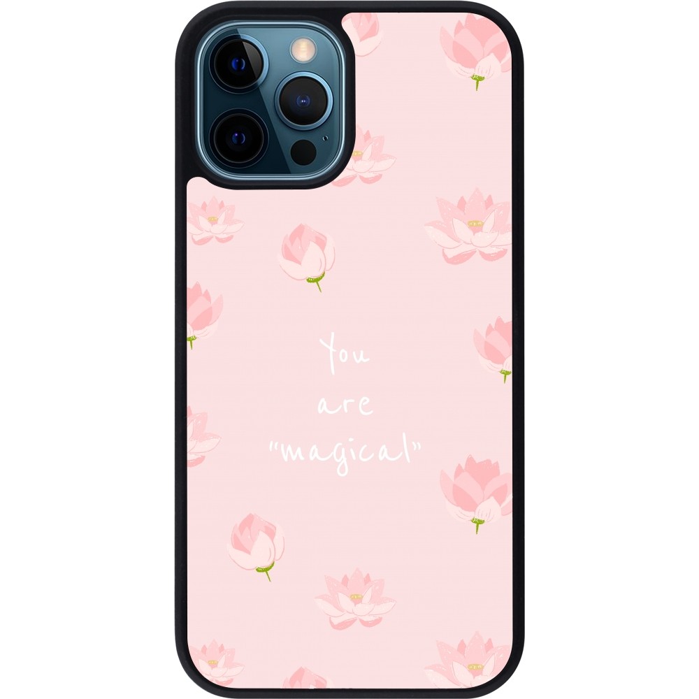 iPhone 12 / 12 Pro Case Hülle - Silikon schwarz Mom 2023 your are magical