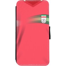 iPhone 12 / 12 Pro Case Hülle - Wallet schwarz Iran 2022 personalisierbares Fussballtrikot