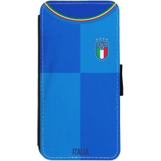 iPhone 12 / 12 Pro Case Hülle - Wallet schwarz Italien 2022 personalisierbares Fußballtrikot