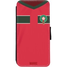 iPhone 12 / 12 Pro Case Hülle - Wallet schwarz Marokko 2022 personalisierbares Fussballtrikot