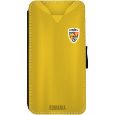 iPhone 12 / 12 Pro Case Hülle - Wallet schwarz Fussballtrikot Rumänien