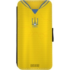 iPhone 12 / 12 Pro Case Hülle - Wallet schwarz Fussballtrikot Ukraine