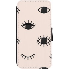 iPhone 12 / 12 Pro Case Hülle - Wallet schwarz Halloween 2023 I see you