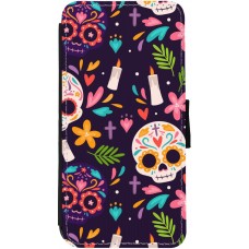 iPhone 12 / 12 Pro Case Hülle - Wallet schwarz Halloween 2023 mexican style