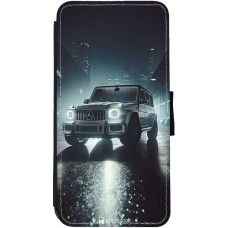 iPhone 12 / 12 Pro Case Hülle - Wallet schwarz Mercedes G AMG Nacht