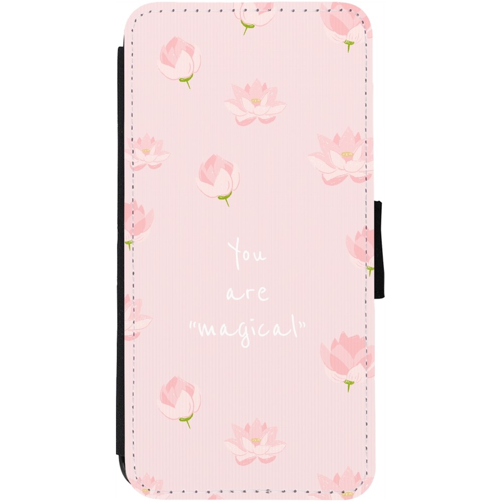 iPhone 12 / 12 Pro Case Hülle - Wallet schwarz Mom 2023 your are magical