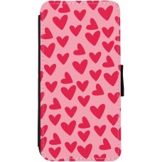 iPhone 12 / 12 Pro Case Hülle - Wallet schwarz Mom 2024 kleine Herzen