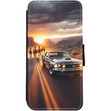 iPhone 12 / 12 Pro Case Hülle - Wallet schwarz Mustang 69 Grand Canyon