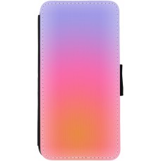 iPhone 12 / 12 Pro Case Hülle - Wallet schwarz Orange Pink Blue Gradient