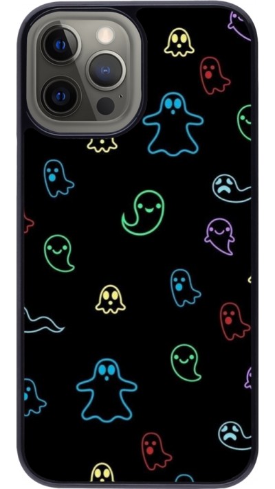 iPhone 12 Pro Max Case Hülle - Halloween 2024 colorful ghosts