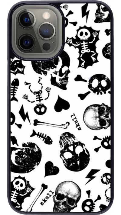 iPhone 12 Pro Max Case Hülle - Halloween 2024 skeleton mix