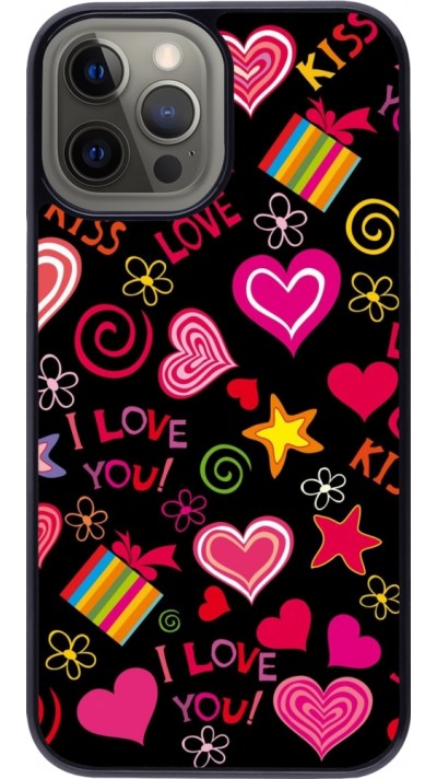 iPhone 12 Pro Max Case Hülle - Valentine 2023 love symbols