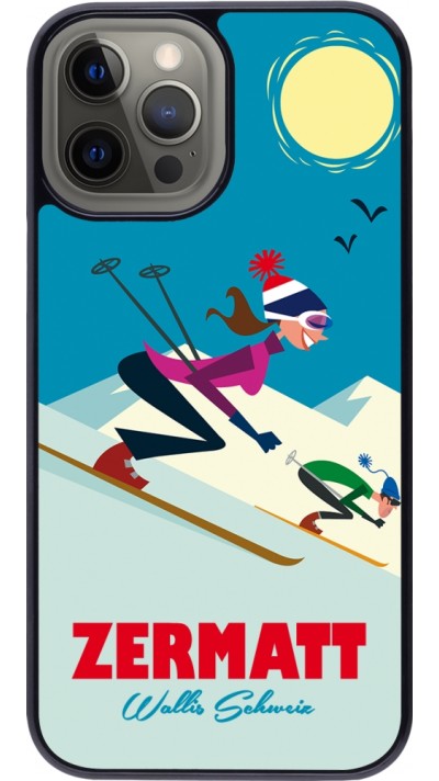 iPhone 12 Pro Max Case Hülle - Zermatt Ski Downhill