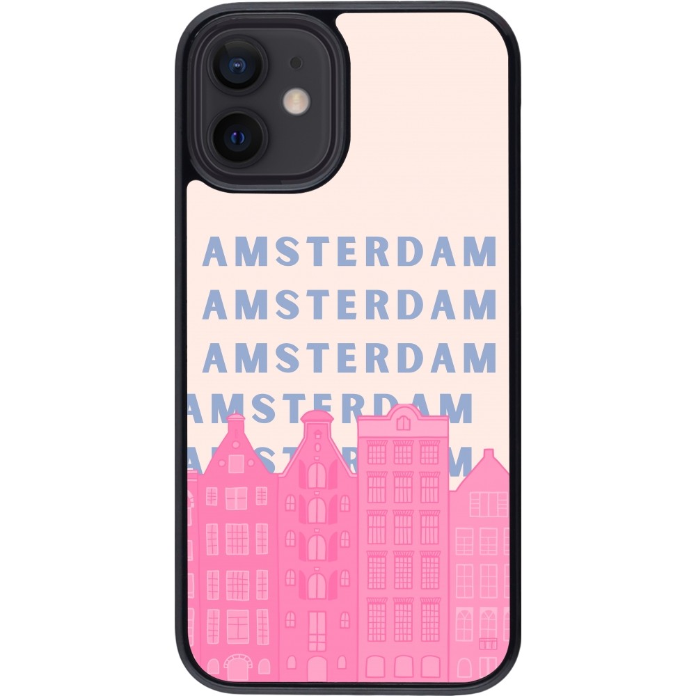 iPhone 12 mini Case Hülle - Amsterdam Pink Print