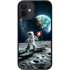 iPhone 12 mini Case Hülle - Astro Schweiz auf dem Mond