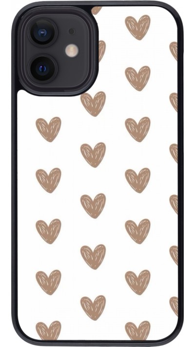 iPhone 12 mini Case Hülle - Autumn 2024 brown hearts