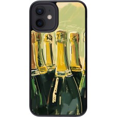 iPhone 12 mini Case Hülle - Champagne Malerei